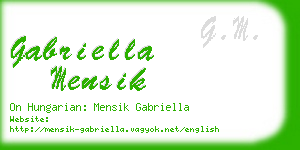 gabriella mensik business card